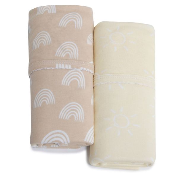 Bubba Blue Nordic Jersey Wraps Dusty Vanilla/Latte 2pk