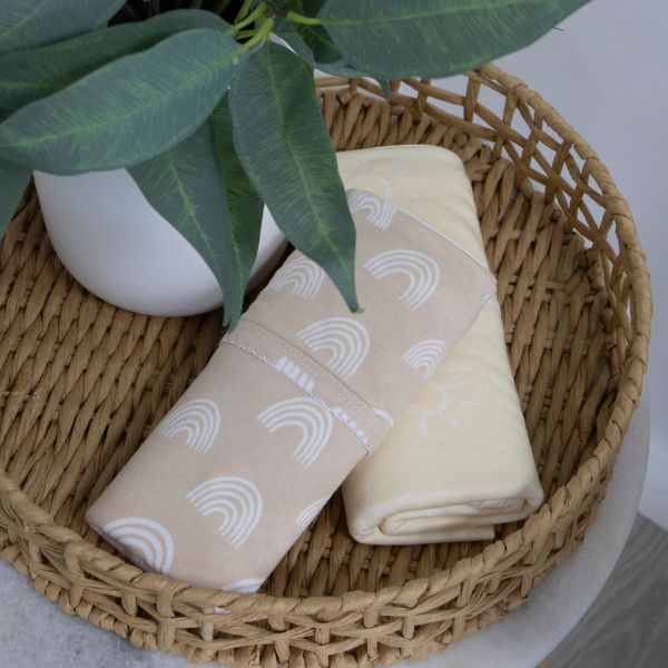 Bubba Blue Nordic Jersey Wraps Dusty Vanilla/Latte 2pk