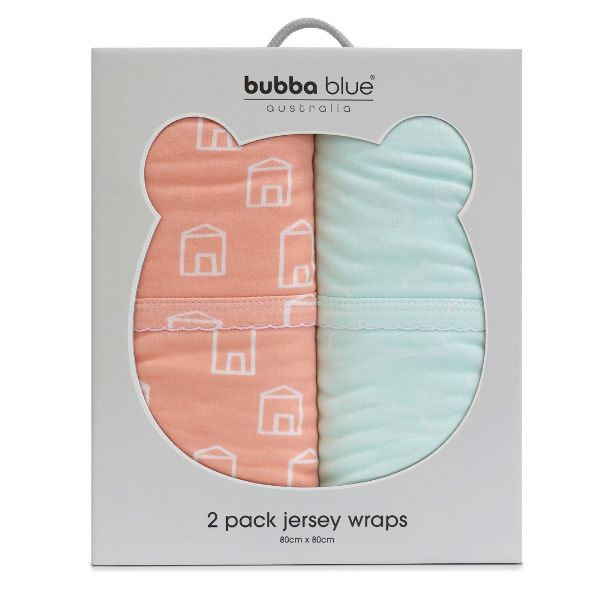 Bubba Blue Nordic Jersey Wraps Coral/Tiffany 2pk