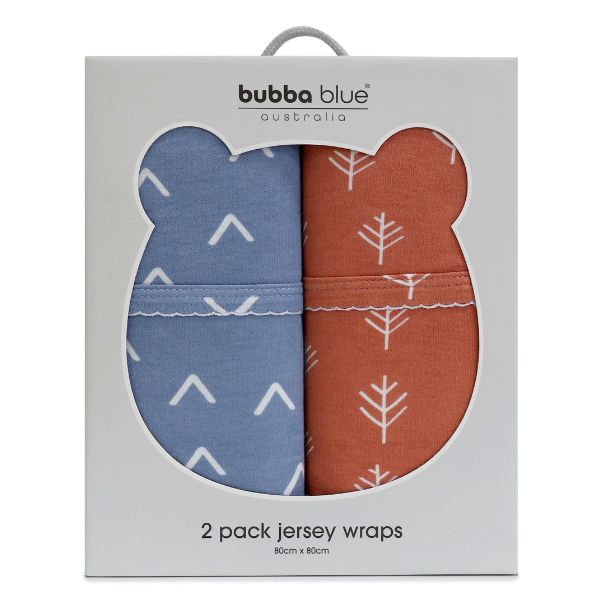 Bubba Blue Nordic Jersey Wraps Denim/Clay 2pk