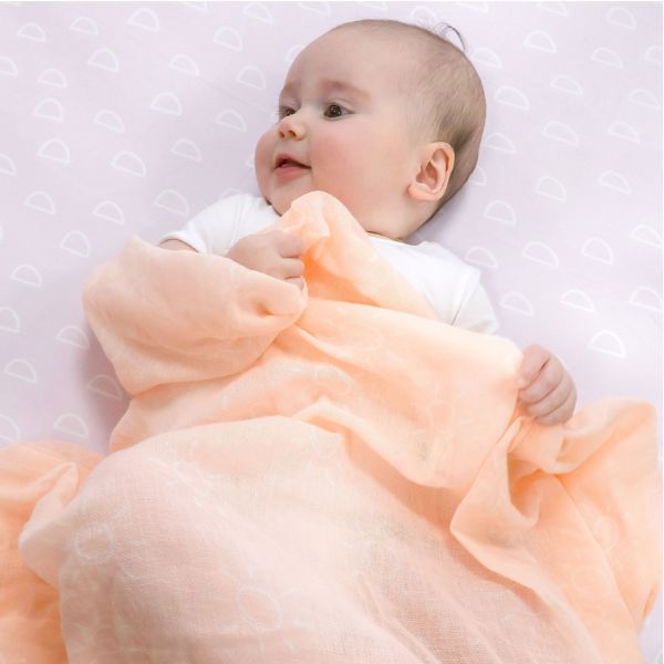 Bubba Blue Nordic Muslin Wrap Dusty Peach/Lilac 3pk