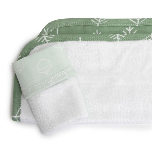 Bubba Blue Nordic Wash Cloths Avocado/Forest 3pk