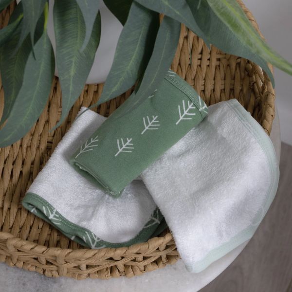Bubba Blue Nordic Wash Cloths Avocado/Forest 3pk