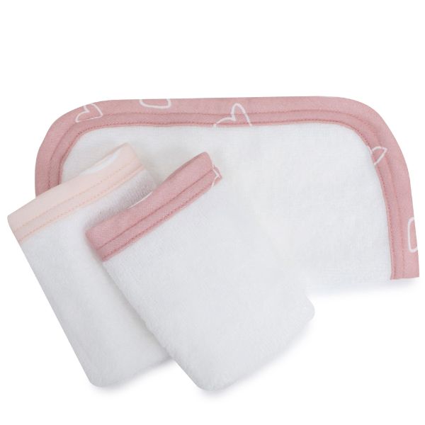 Bubba Blue Nordic Wash Cloths Dusty Berry/Rose 3pk