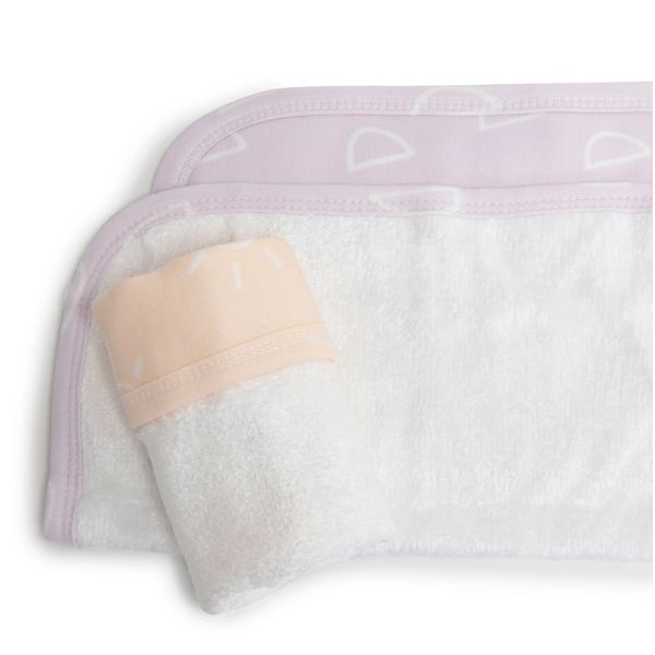 Bubba Blue Nordic Wash Cloths Dusty Peach/Lilac 3pk