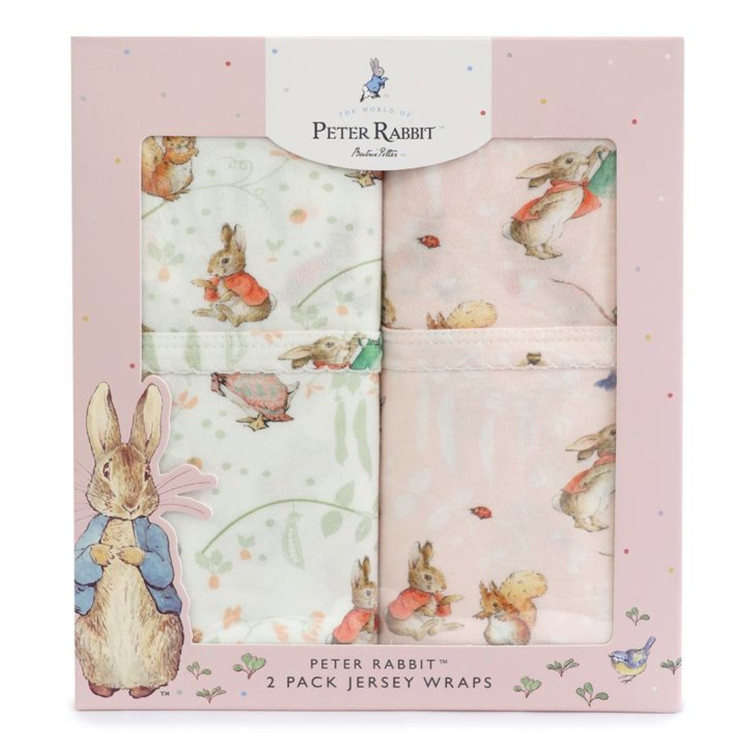Bubba Blue Peter Rabbit Jersey Wraps 2pk Flopsy Mopsy & Cottontail
