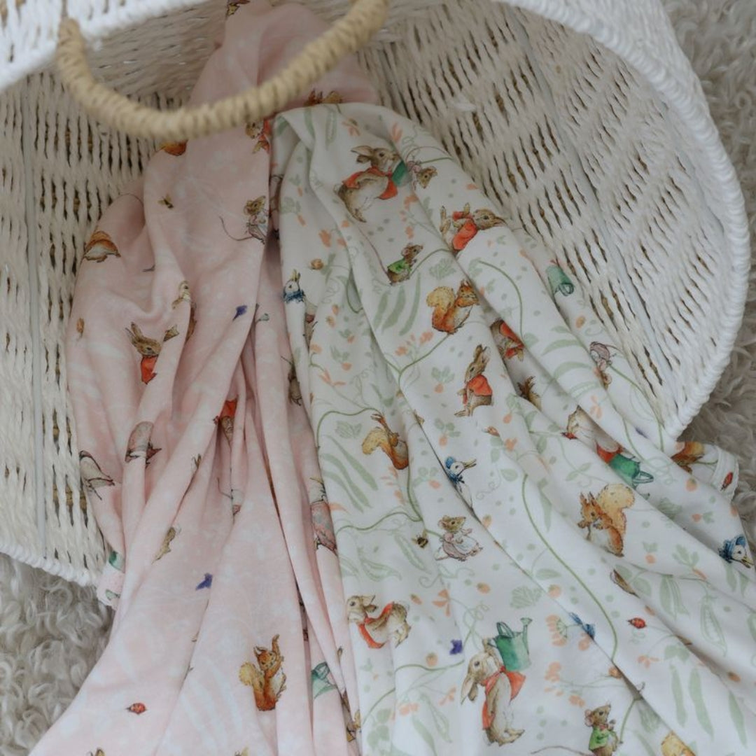 Bubba Blue Peter Rabbit Jersey Wraps 2pk Flopsy Mopsy & Cottontail