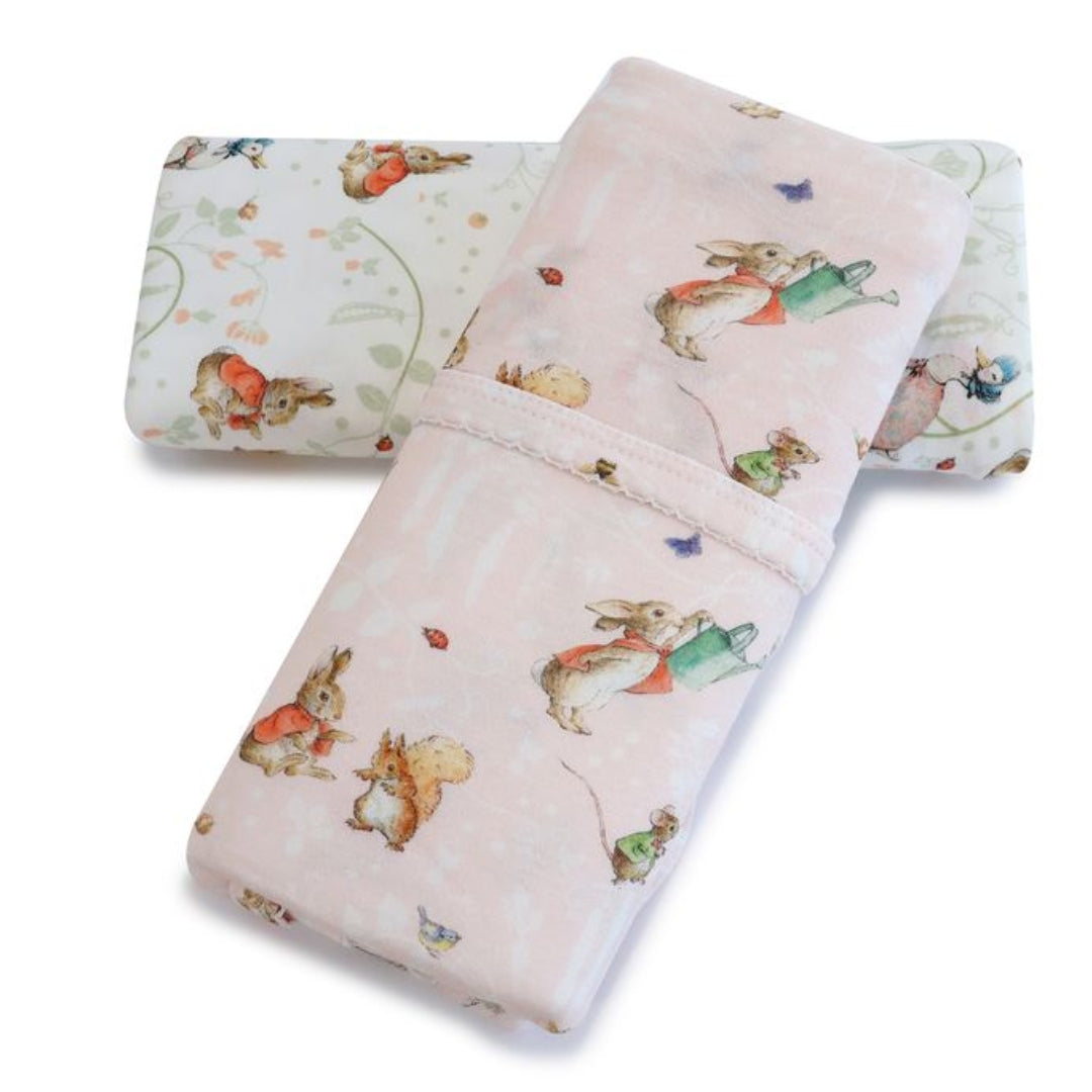 Bubba Blue Peter Rabbit Jersey Wraps 2pk Flopsy Mopsy & Cottontail