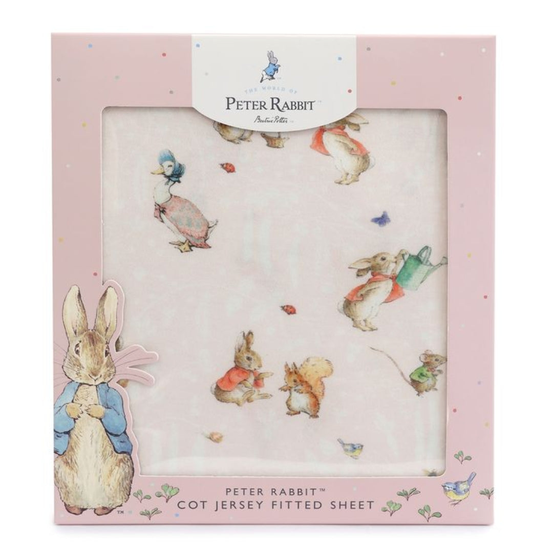 Bubba Blue Peter Rabbit Cot Fitted Sheet Flopsy Mopsy & Cottontail ...