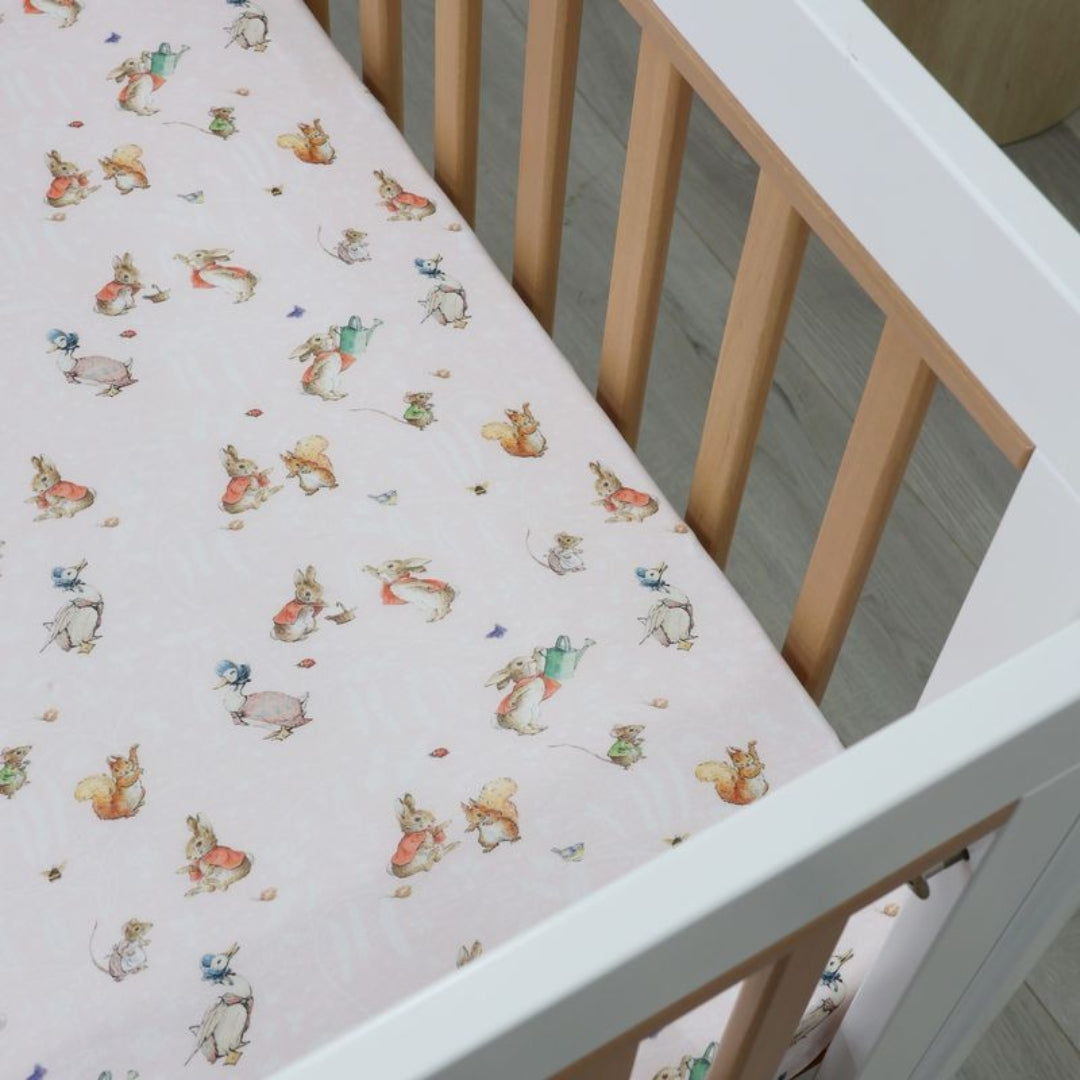 Bubba Blue Peter Rabbit Cot Fitted Sheet Flopsy Mopsy & Cottontail