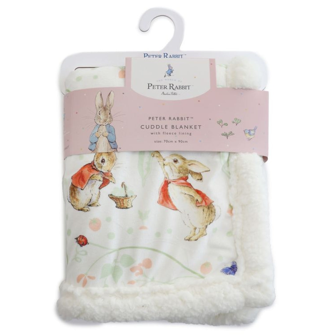 Bubba Blue Peter Rabbit Cuddle Blanket Flopsy Mopsy & Cottontail