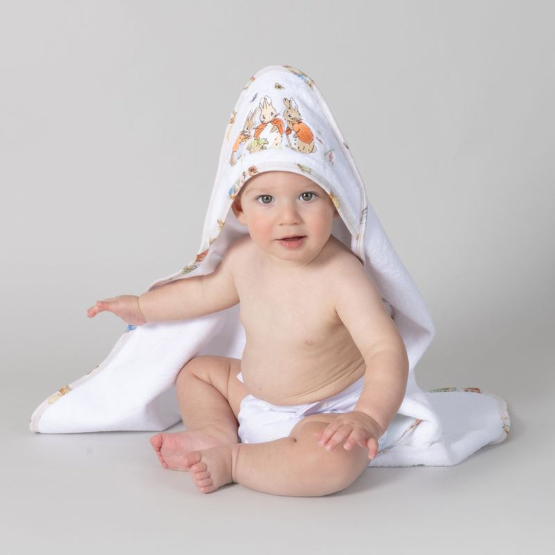 Bubba Blue Peter Rabbit Hooded Towel Flopsy Mopsy & Cottontail