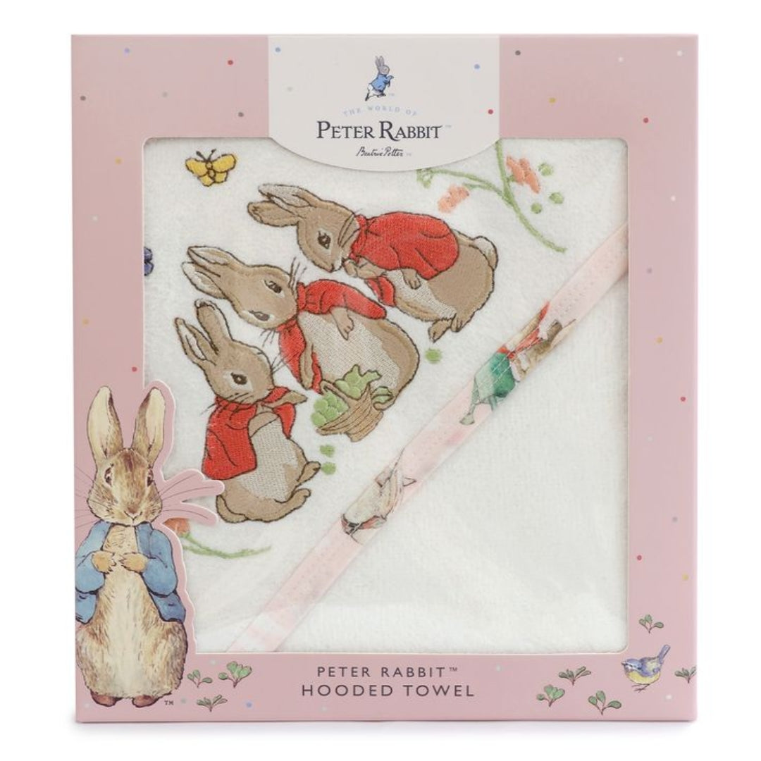 Bubba Blue Peter Rabbit Hooded Towel Flopsy Mopsy & Cottontail