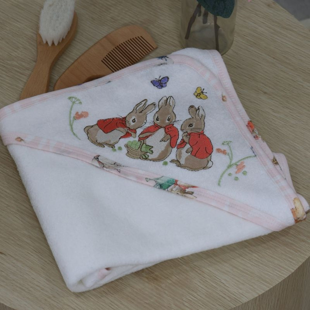 Bubba Blue Peter Rabbit Hooded Towel Flopsy Mopsy & Cottontail