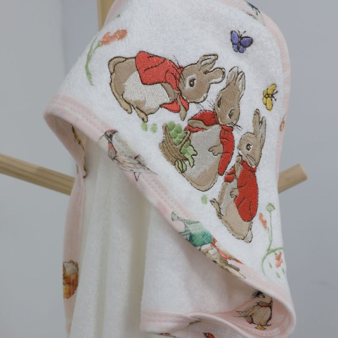 Bubba Blue Peter Rabbit Hooded Towel Flopsy Mopsy & Cottontail