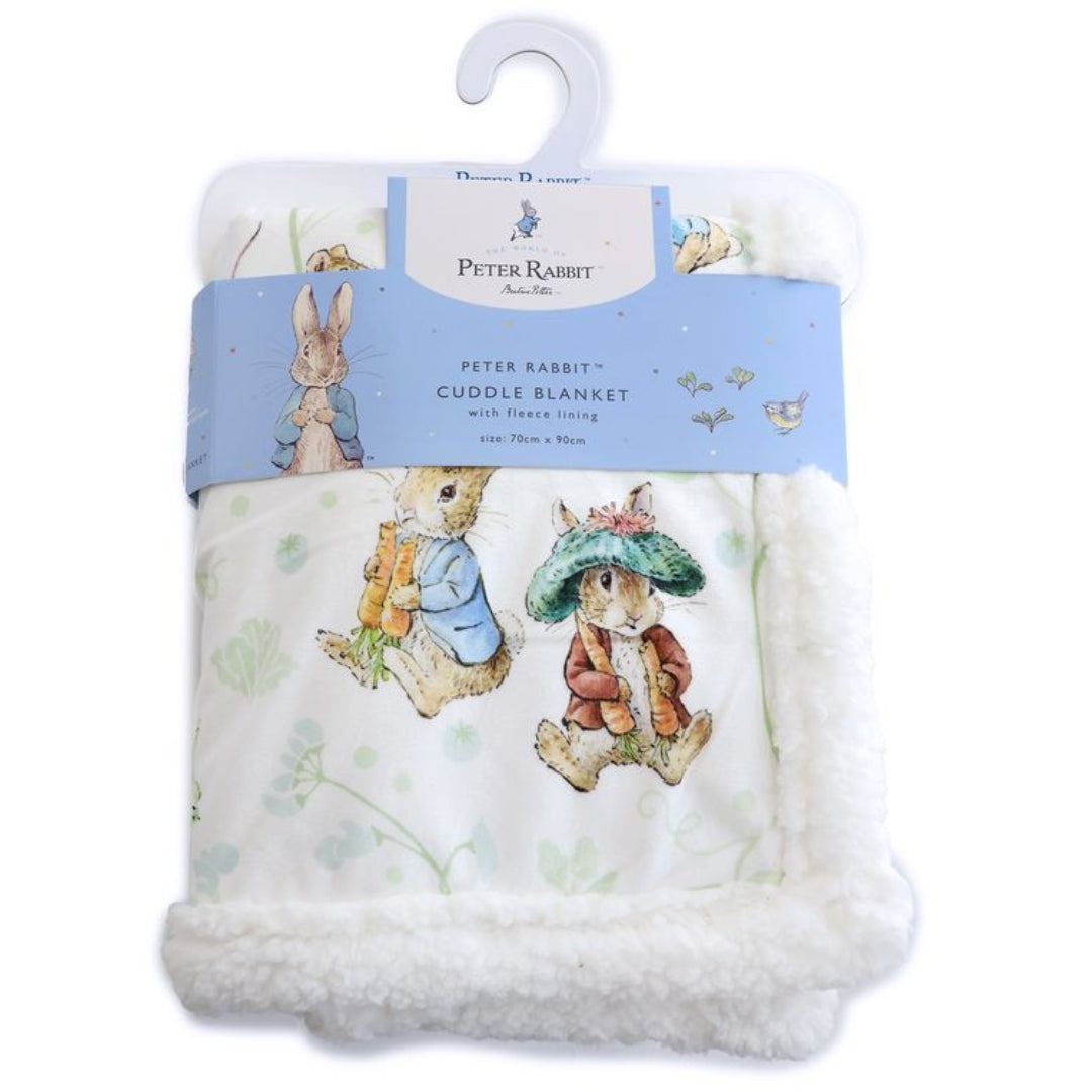Bubba Blue Peter Rabbit Cuddle Blanket Peter Rabbit & Benjamin Bunny