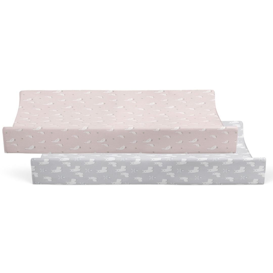 Bubba Blue Provincial Change Pad Covers 2 Pack Blush/Grey