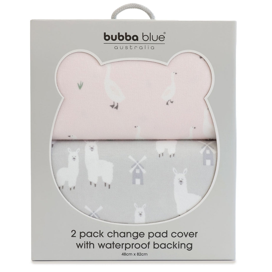 Bubba Blue Provincial Change Pad Covers 2 Pack Blush/Grey