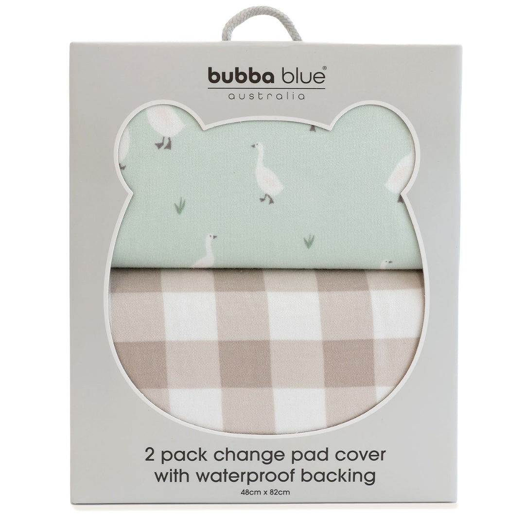Bubba Blue Provincial Change Pad Covers 2 Pack Olive/Taupe