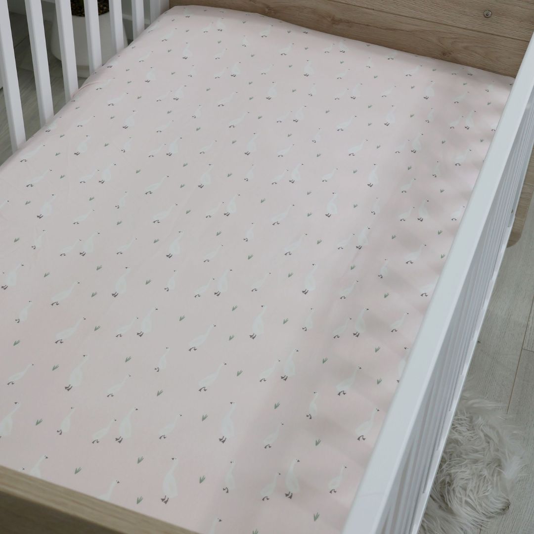 Bubba Blue Provincial Cot Fitted Sheets 2pk Blush/Grey