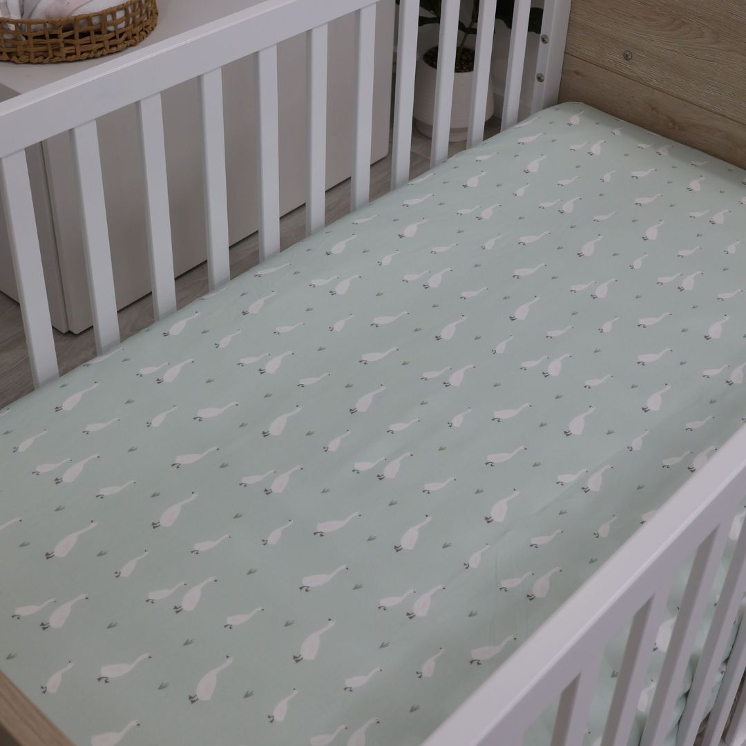 Bubba Blue Provincial Cot Fitted Sheets 2pk Olive/Taupe