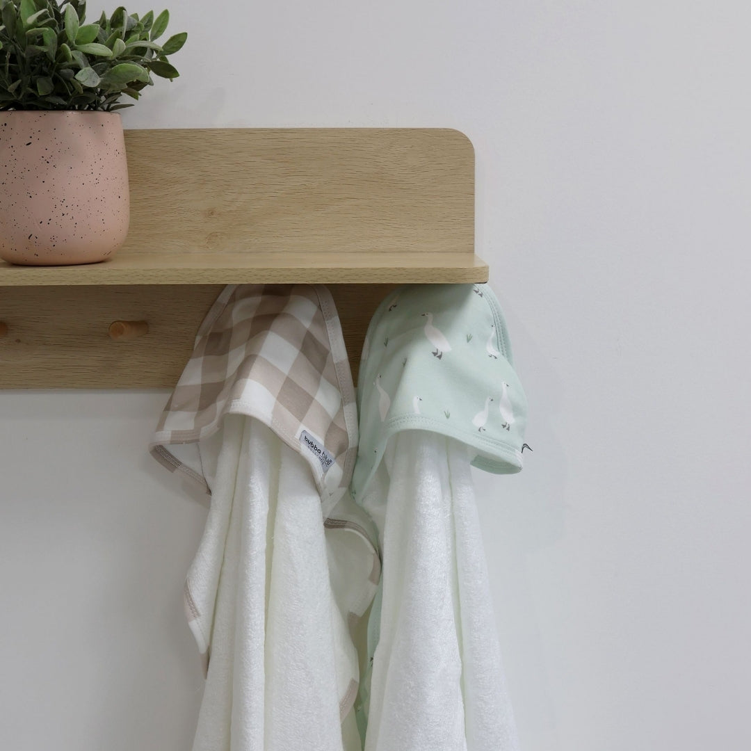 Bubba Blue Provincial Hooded Towels 2 Pack Olive/Taupe