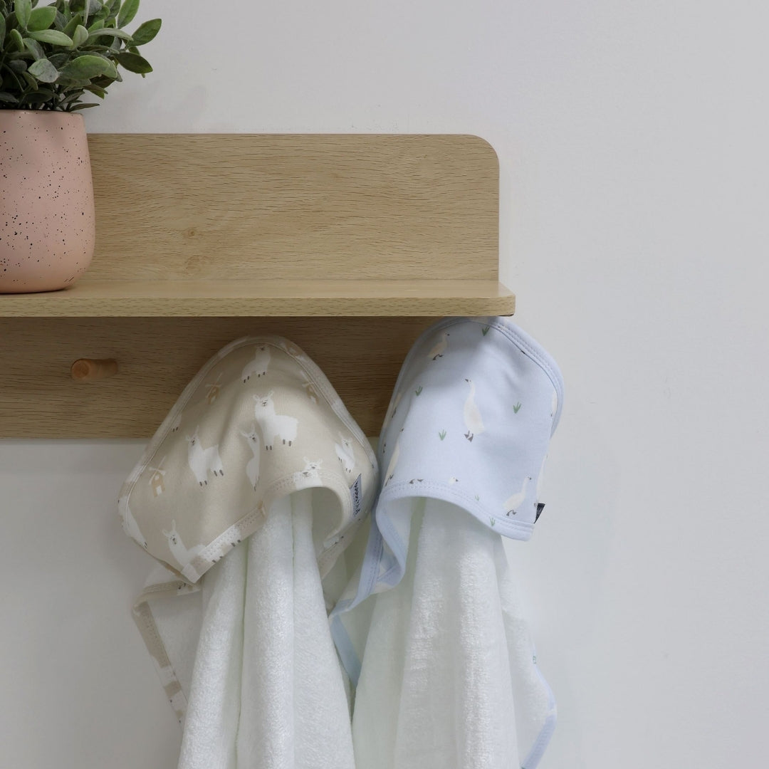 Bubba Blue Provincial Hooded Towels 2 Pack Sky/Almond
