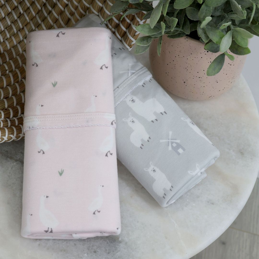 Bubba Blue Provincial Jersey Wraps 2pk Blush/Grey