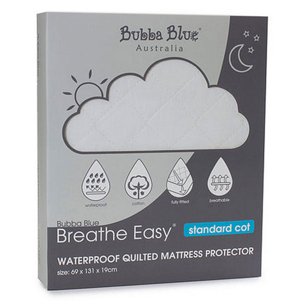 Bubba Blue Quilted Cot Mattress Protector (Standard Cot)