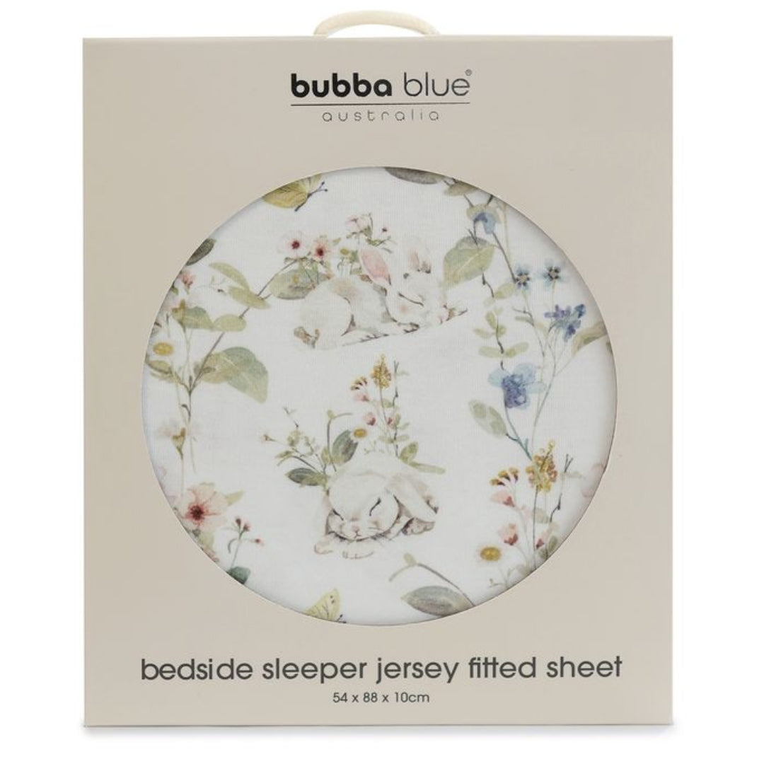 Bubba Blue Sleeping Bunny Jersey Bedside Sleeper Fitted Sheet