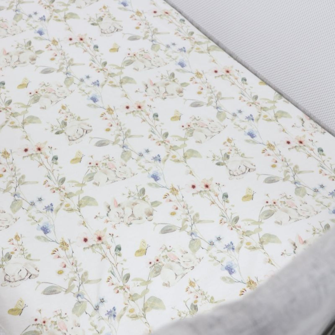 Bubba Blue Sleeping Bunny Jersey Bedside Sleeper Fitted Sheet