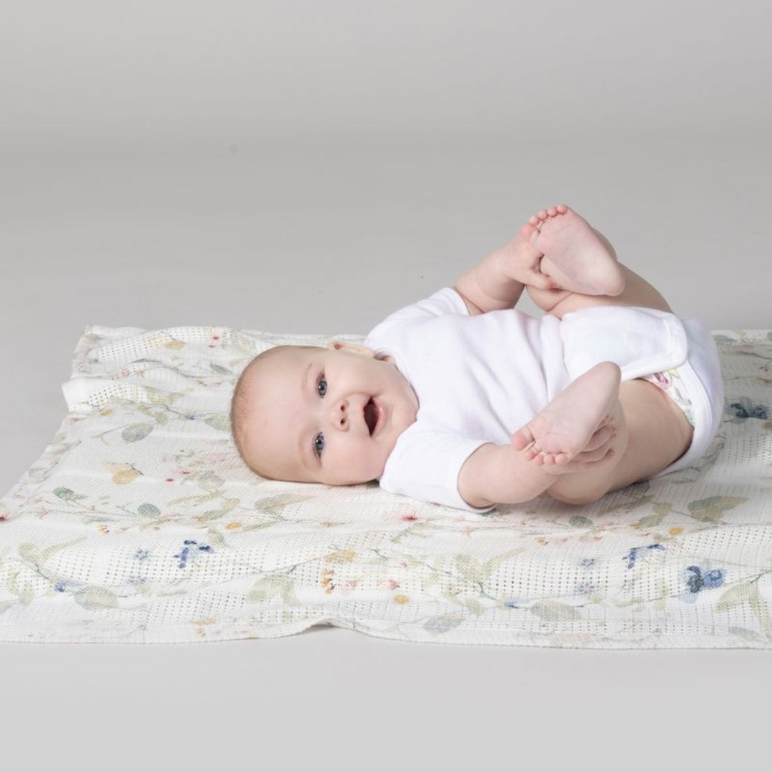Bubba Blue Sleeping Bunny Cellular Blanket