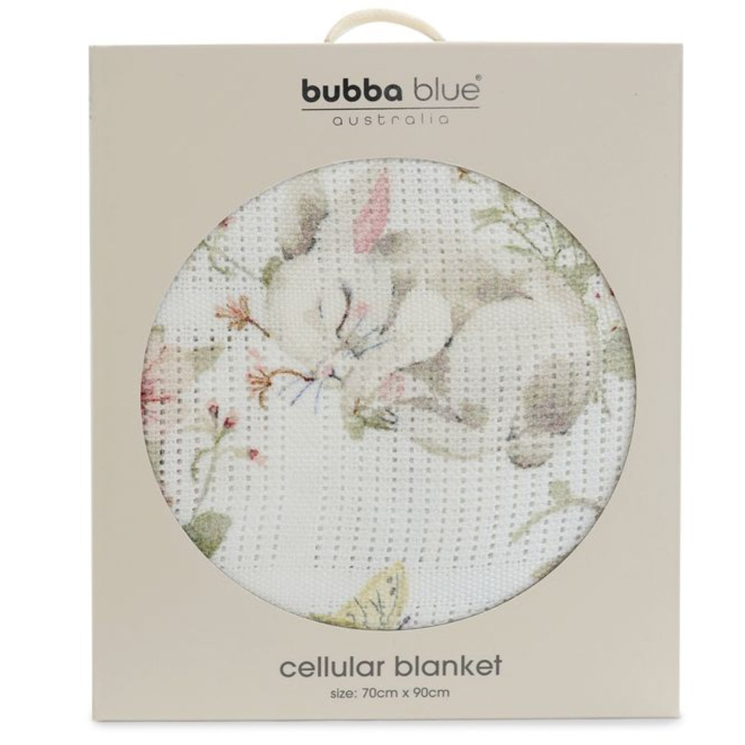 Bubba Blue Sleeping Bunny Cellular Blanket