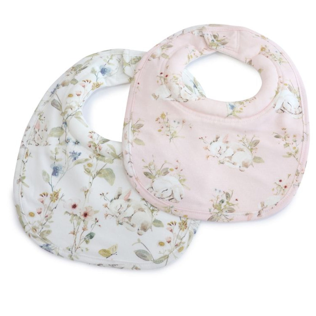 Bubba Blue Sleeping Bunny Dribble Bibs 2pk