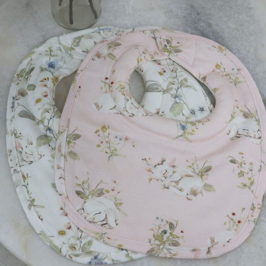 Bubba Blue Sleeping Bunny Dribble Bibs 2pk