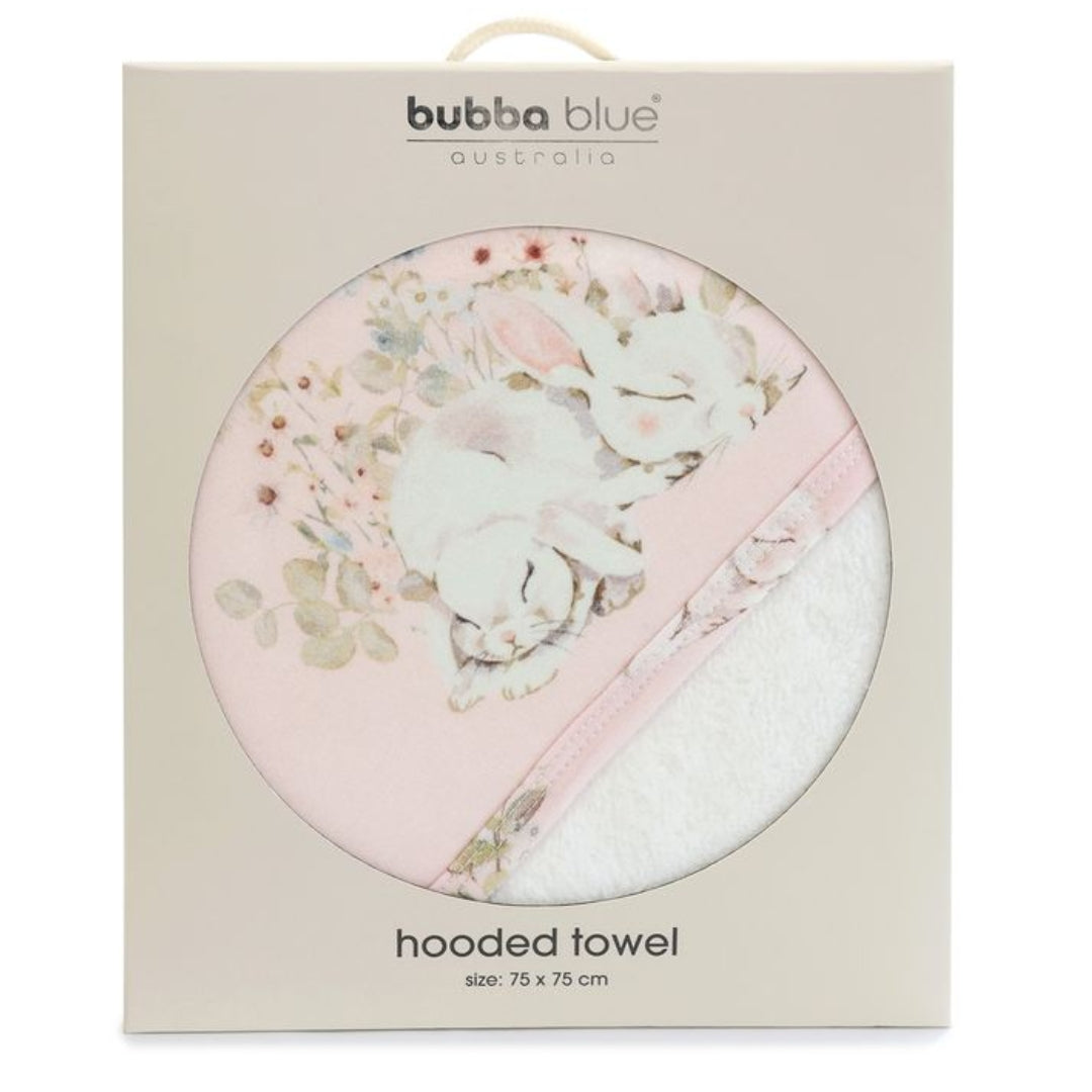 Bubba Blue Sleeping Bunny Hooded Towel