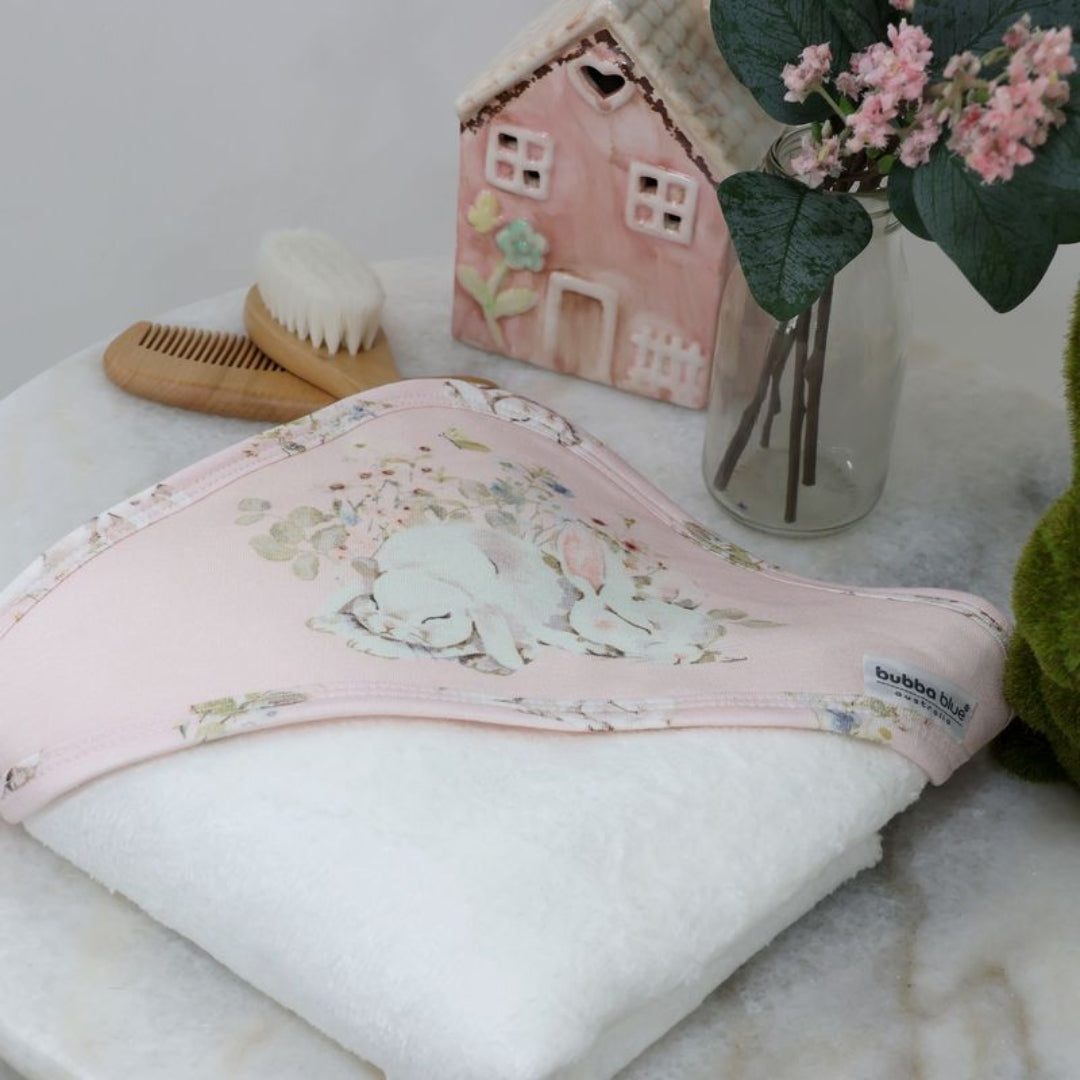 Bubba Blue Sleeping Bunny Hooded Towel