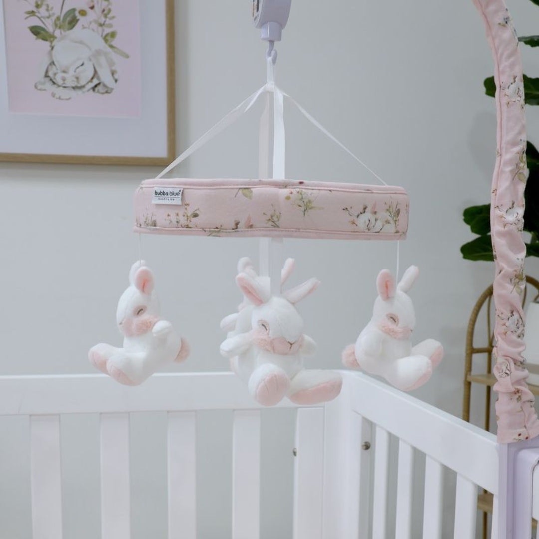 Bubba Blue Sleeping Bunny Musical Mobile
