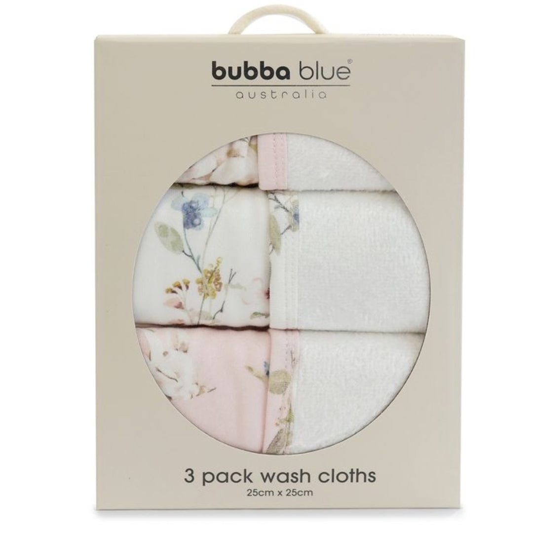 Bubba Blue Sleeping Bunny Face Washers 3pk