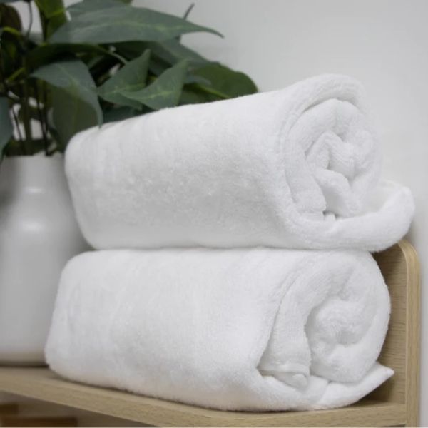 Bubba Blue Terrazzo Baby Bath Towel 2pk White