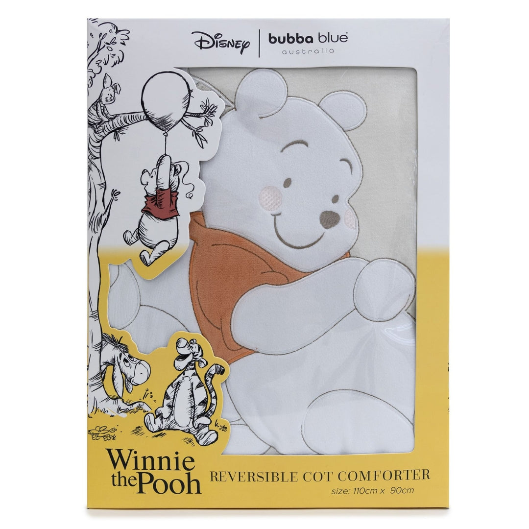 Bubba Blue Winnie the Pooh Reversible Cot Quilt