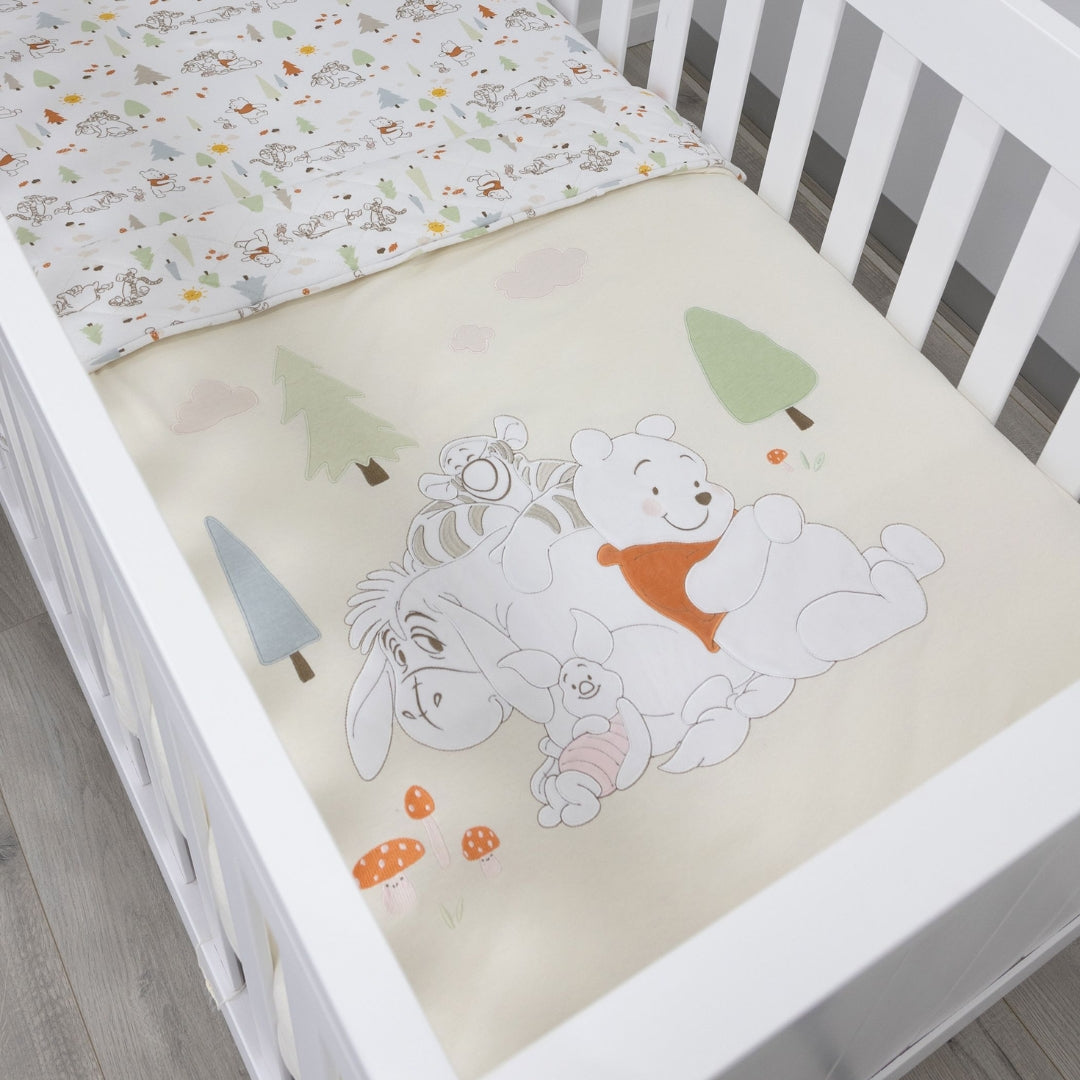 Bubba Blue Winnie the Pooh Reversible Cot Quilt
