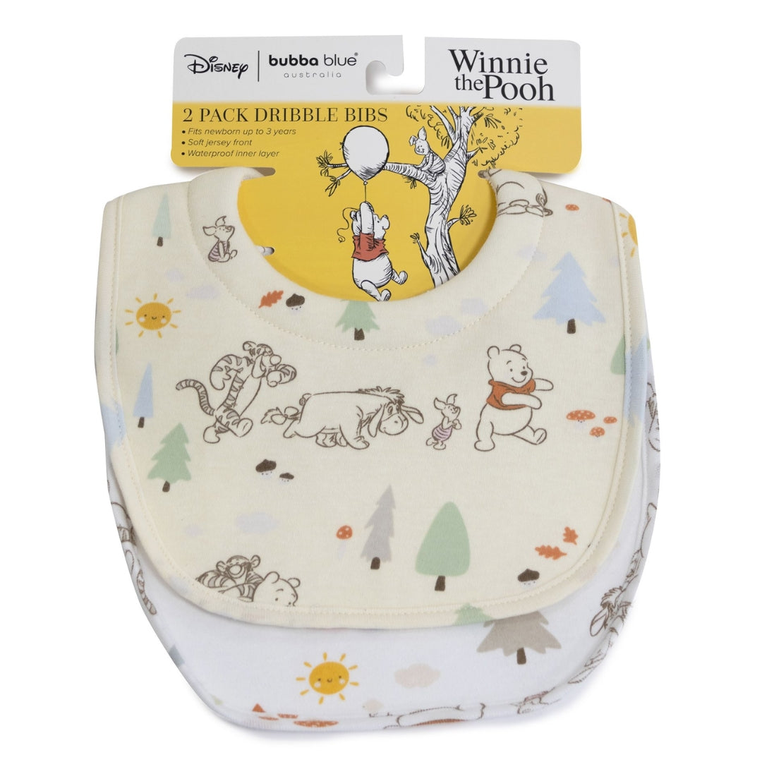 Bubba Blue Winnie the Pooh Dribble Bibs 2 Pack