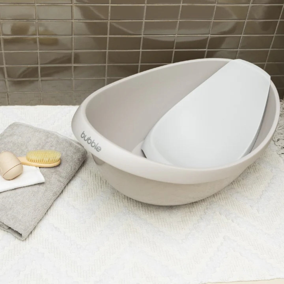 Bubble Cuddle Bath with Newborn Support Insert Taupe