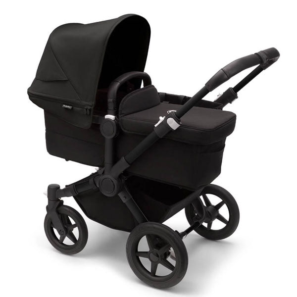 Bugaboo Donkey 5 Mono Stroller Complete Black/Midnight Black-Midnight Black TRAVEL SYSTEM (includes Bugaboo Turtle car seat with base & adaptors)
