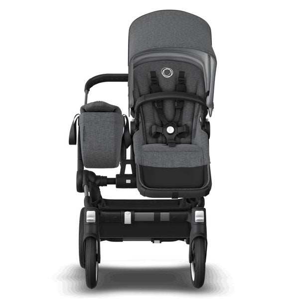 Bugaboo Donkey 5 Mono Stroller Complete Graphite/Grey Melange-Grey Melange TRAVEL SYSTEM (includes Bugaboo Turtle car seat with base & adaptors)