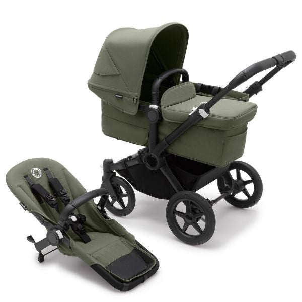Bugaboo Donkey 5 Mono Stroller Complete Black/Forest Green-Forest Green