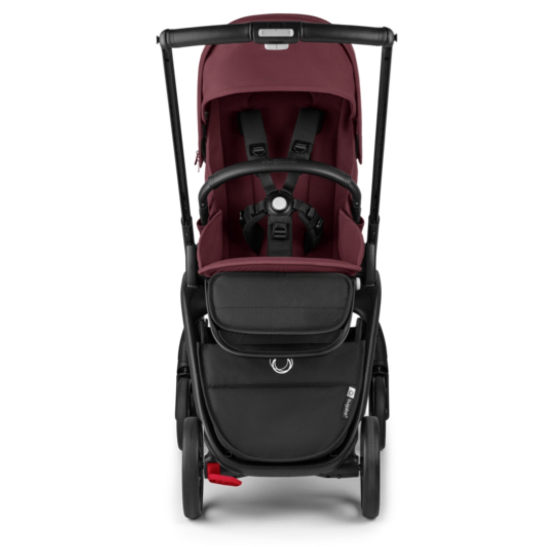 Bugaboo Dragonfly Complete Pram BLACK / DARK CHERRY-DARK CHERRY + Bassinet