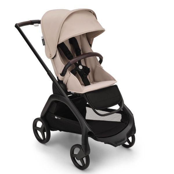 Bugaboo Dragonfly Complete Pram BLACK/DESERT TAUPE-DESERT TAUPE + Bassinet