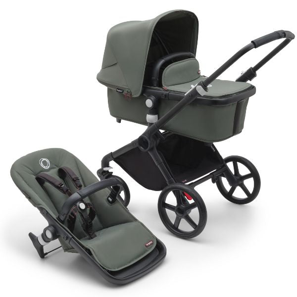 Bugaboo Fox Cub Complete Pram Black/Forest Green-Forest Green